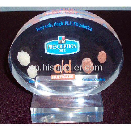 Clear Round Acrylic Trophy for Promotion