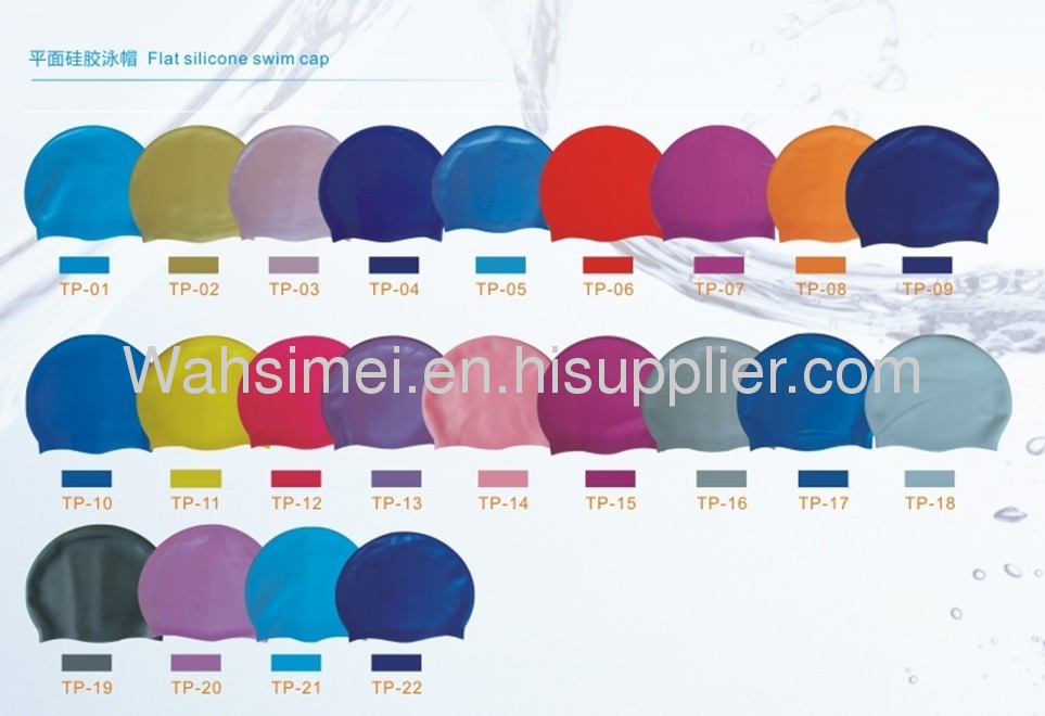 Waterproof fashionable silicone swim cap