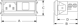 Voltage Selecting and Fused Connector with Optional Filter 