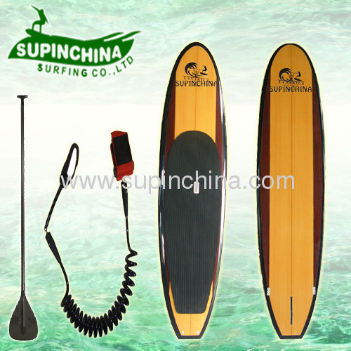 wooden color sup board