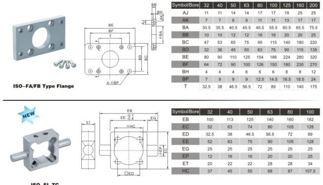 ISO Standard Pneumatic Cylinder Accessories