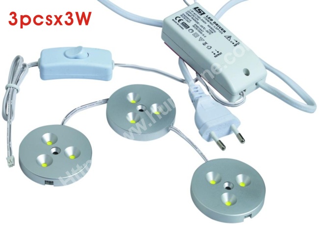 New model 3pcs 3W LED Cabinet Light