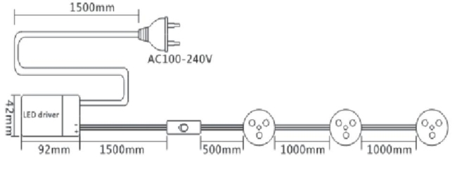 New model 3pcs 3W LED Cabinet Light