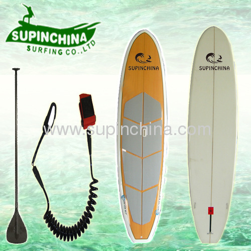 Wooden Color with Clear Resin Sup Board