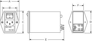 Multi-Function Power Entry Modules with RFI Power Line Filters, SMPS FCC-B & SMPS VDE-B 