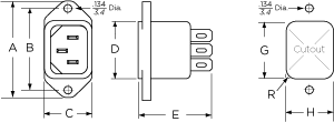 SR Series (15 & 20 Amp) AC Connectors