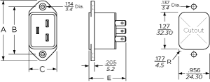 SR Series (15 & 20 Amp) AC Connectors