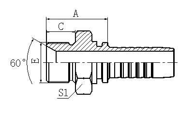 12611A BSP MALE DOUBLE USE FOR 60° CONE SEAT OR BONDED SEAL 