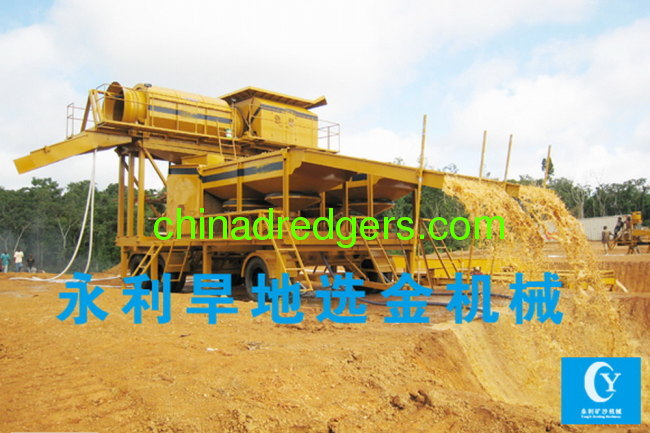 Dry separation of gold equipment