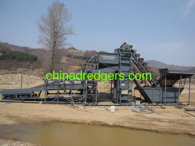 Dry separation of gold equipment