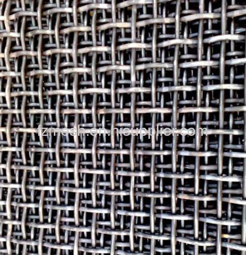 Galvanized crimped wire mesh screen