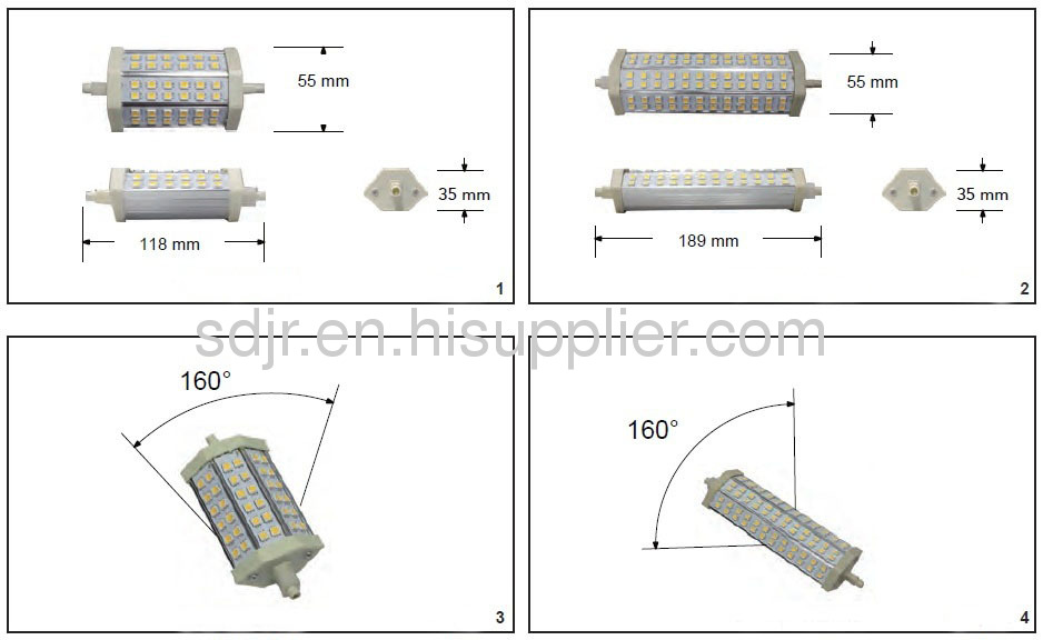 78mm 5w R7S led lamp double ended