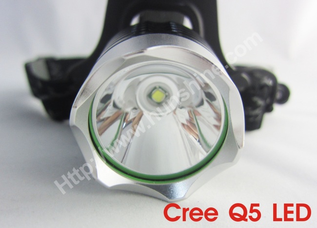 2*18650 battery one Cree Q5 LED headlamp