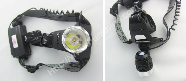 2*18650 battery one Cree Q5 LED headlamp