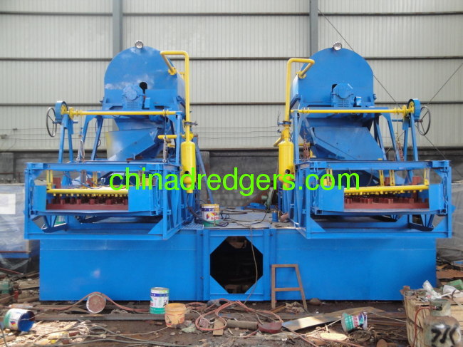 Sand pumpingof gold separationequipment