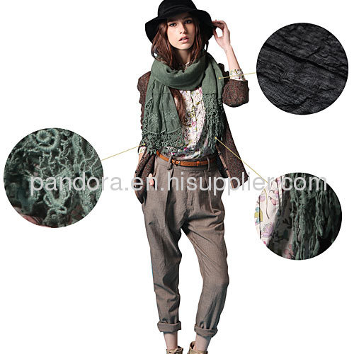 Wholesale Fashion Solid Color 100% Cotton Pashmina Shawls For Women Scarf