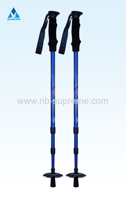 3 section hiking climbing walking stick alpenstock