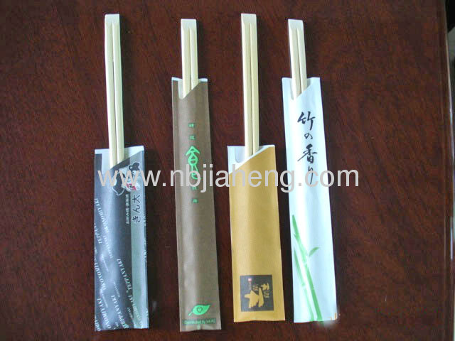 TWINS Natural bamboo chopsticks with paper wrapped 