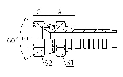 29611-SMJIS GAS FEMALE 60° CONE SEAT HYDRAULIC HOSE FITTING PIPE FITTING COUPLING 