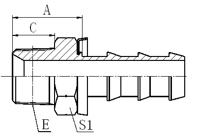 15611-PO NPT MALEHYDRAULIC HOSE FITTING PIPE FITTING COUPLING