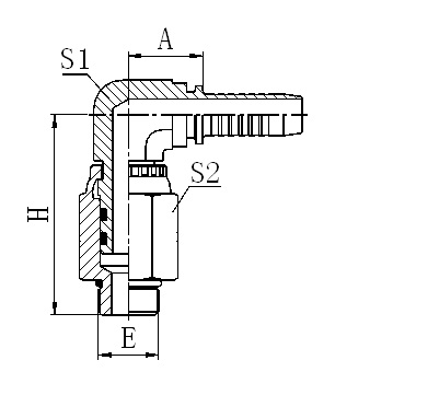 16091KSW 90° SAE O-RING BOSS SWIVEL MALEHYDRAULIC HOSE FITTING PIPE FITTING COUPLING