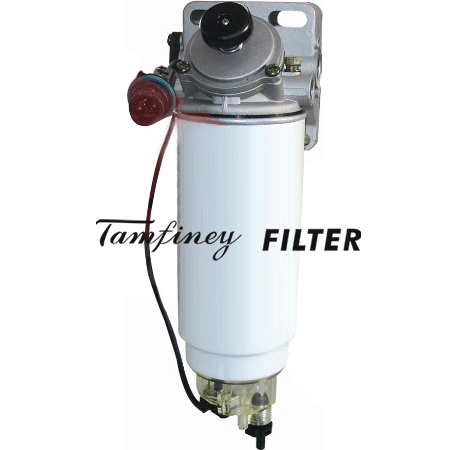 Oil filter assemblyhead with pump and sensor,bowl with heater