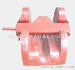 Marine rollered type chain stopper