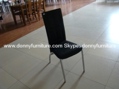 Metal leather dinig chair