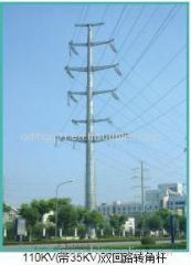 110kv double circuit turning pole