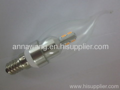 SMD5630 light led candle bulb 4w samsung chip dimmer e14 e27