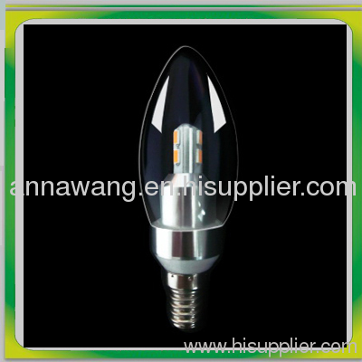 LED candle light bulb for crystal chandelier C35 warm white E14 E12 dimmable