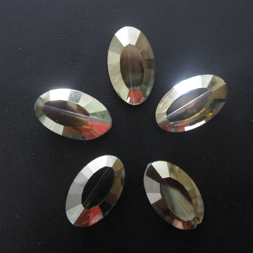 oval faceted Chinese cut crystal beads