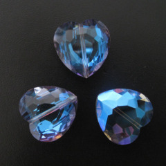 heart Chinese cut crystal beads