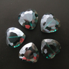 heart Chinese cut crystal beads