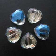 heart Chinese cut crystal beads