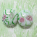 flat round handmade lampwork glass beads