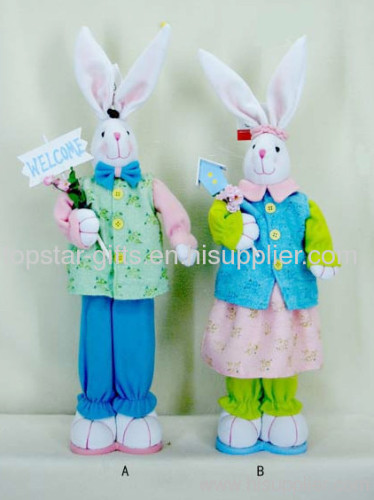 Easter gifts/stuffed plush rabbit fabric cloth rabbit soft toy