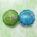 flat round murano lampwork glass beads