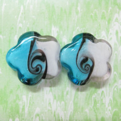 handmade flower lampwork glass beads