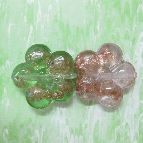 handmade flower lampwork glass beads