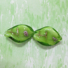 handmade twist lampwork glass beads