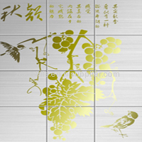 Embossed Decorate Stainless Steel Plate,Steel grades: 201, 202, 301, 304 and 430