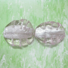 handmade lampwork leaf glass beads