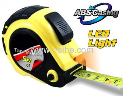 retractable rubber injection measuring tape with LED Light