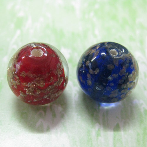 handmade round lampwork glass beads
