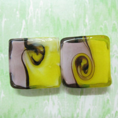 square lampwork beads handmade jewelry accessories