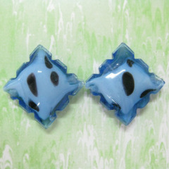 square lampwork beads handmade jewelry accessories