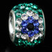 flower large hole rhinestone beads