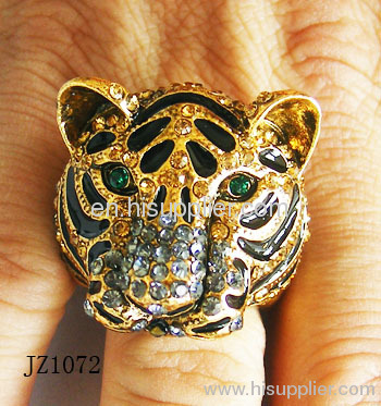 JZ1072 Leopard Shape Zinc Alloy Fashion Rings