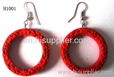 H1001 Red Colour Zinc Alloy Fashion Earrings